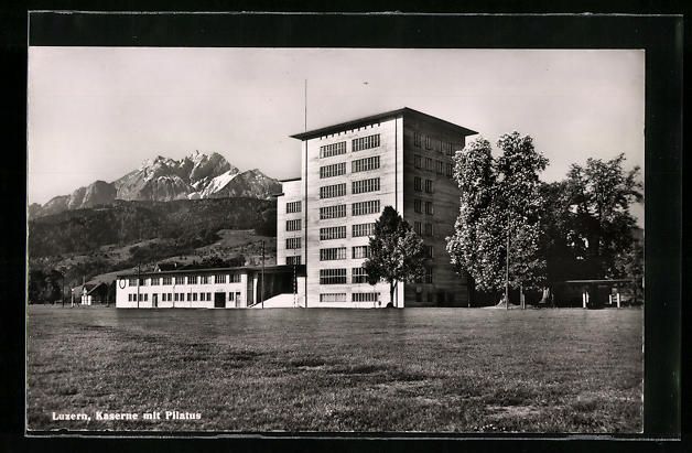 Cartes postales: AK Luzern, Kaserne mit Pilatus – D'occasion à Berlin par bartko-reher