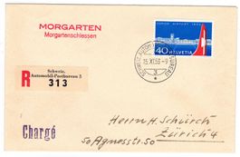 Lettre R. de Morgarten BPA A406c pour Zürich le 15.XI.53