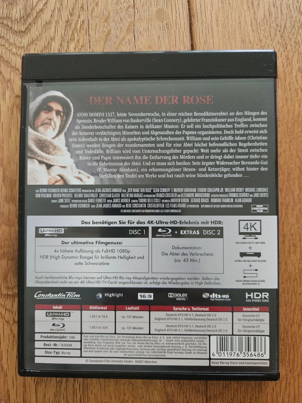Tutti i DVDs: Der Name der Rose in 4K und Blu-ray – Usato da St.Gallen venduto da Capsule_Corporation 1