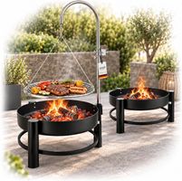 Schwenkgrill mit Feuerschale und höhenverstellbarem Grillros