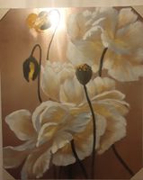 Peinture sur toile neuve. Fleurs de pavot. 120cm X 100cm !!!
