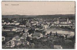 Aarau, Kettenbrücke, Quittungsbeleg, gelaufen 1909