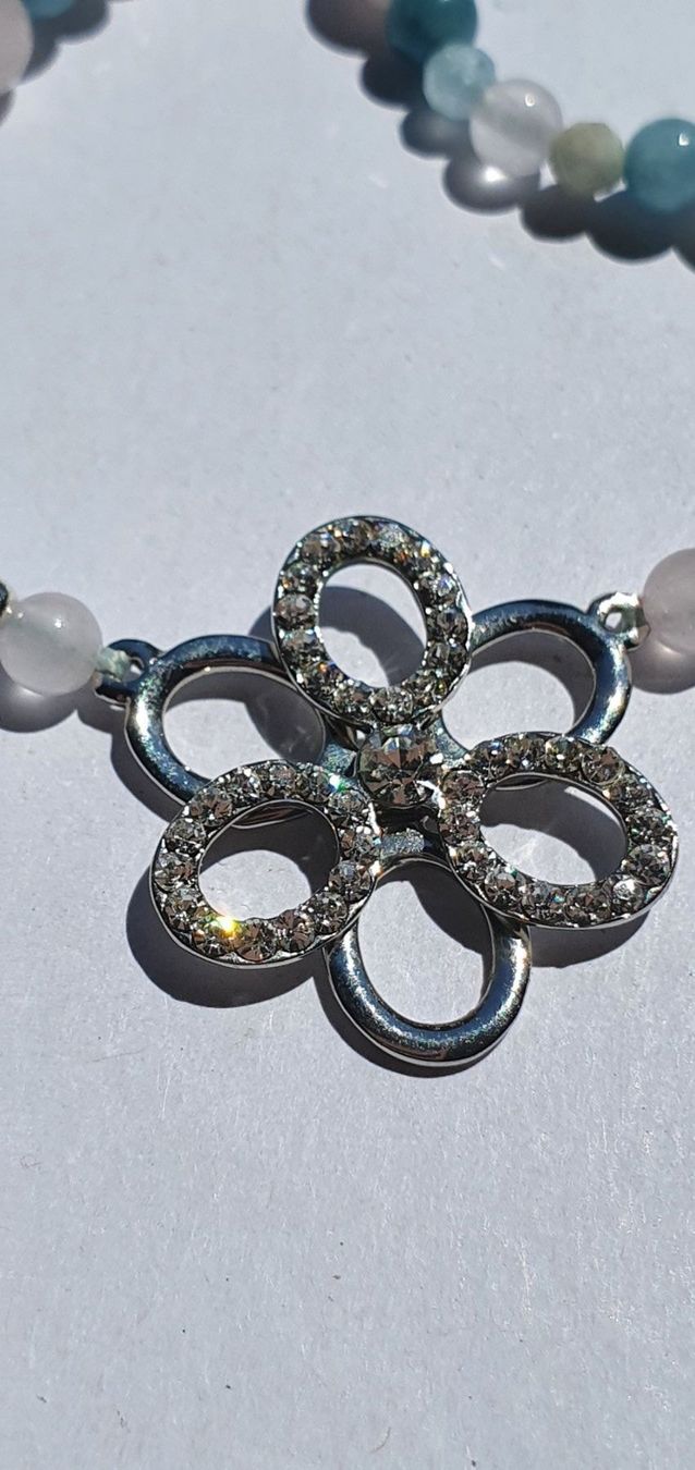 Catenine: Quarz und Morganit mit Blau Chalcedony – Nuovo (secondo la descrizione) da Benglen venduto da Meercat3 2