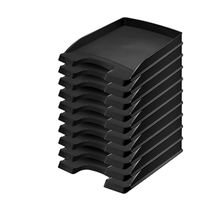 LEITZ® Ablagekorb Plus 5237, DIN A4, 10 Stück, schwarz