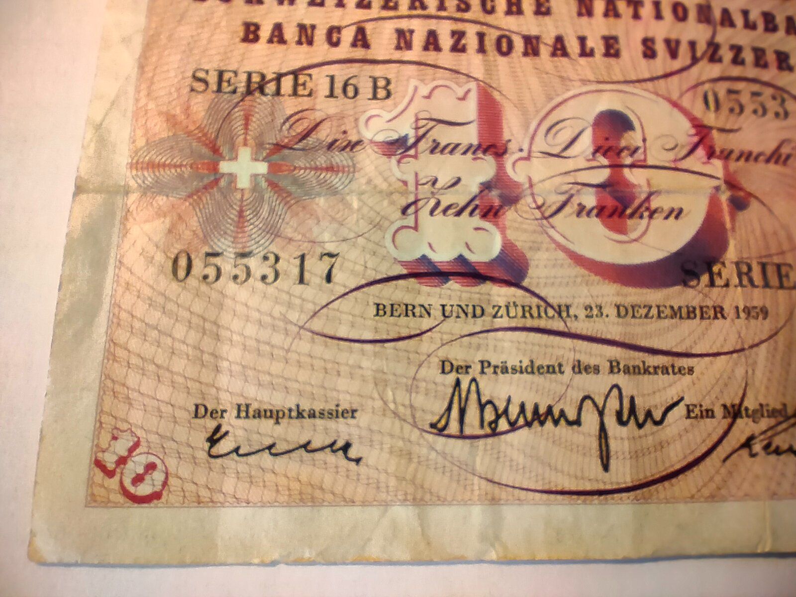 Banconote: Historische 10 Franken Note – Usato da Seengen venduto da Charlie67 2