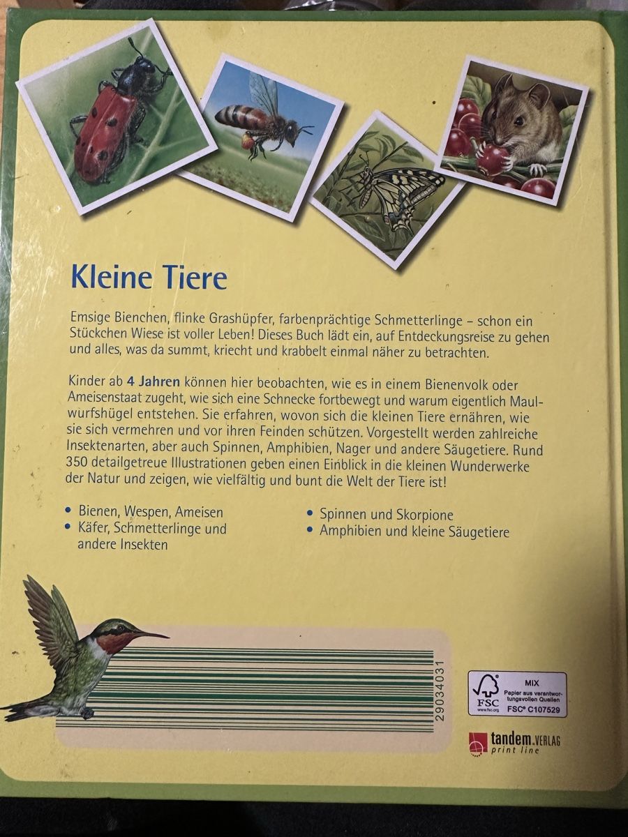 Livres: Kleine Tiere ..  Buch – D'occasion à Busswil par billib 1