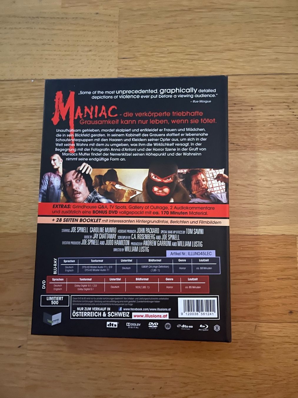 Tutti i DVDs: Maniac Bluray Mediabook selten – Usato da Chur venduto da Lovecraft666 1