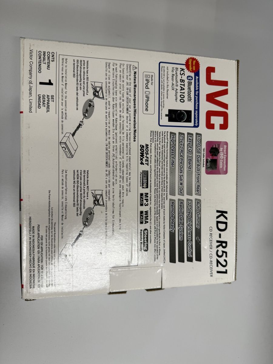 JVC Audio- & Mediensysteme: JVC KD-R521 CD Receiver mit USB und Bluetooth, neu – Neu (gemäss Beschreibung) aus Spiez von RS-inti 2