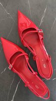 ZARA Red Patent Slingback Heels  Gr. 38