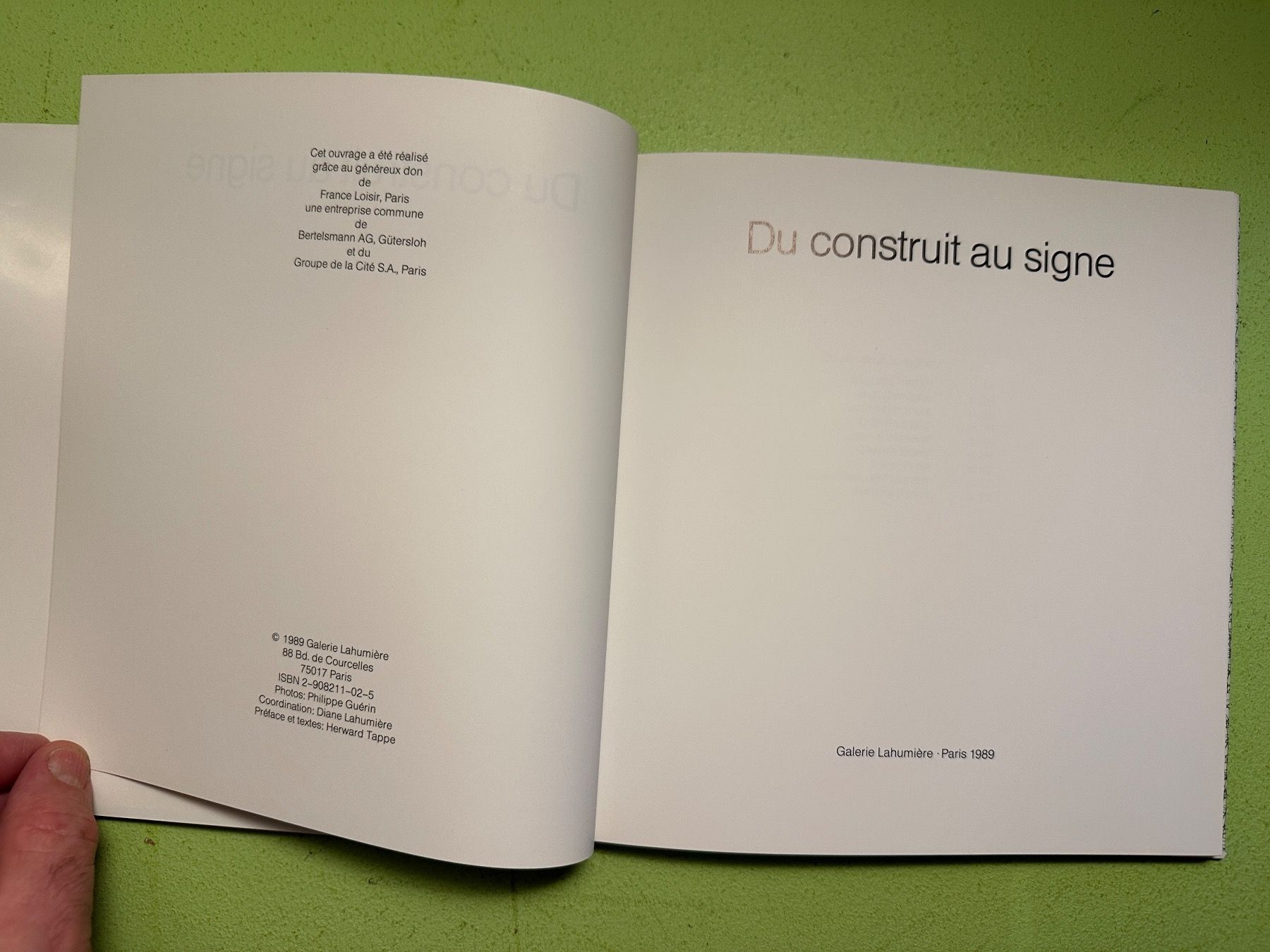 Libri: Herward Tappe: Du construit au signe – Usato da Zürich venduto da allp 2