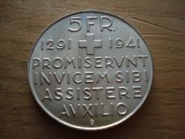 (N5) 5 Franken 1941 Bund. UNZ-STGL