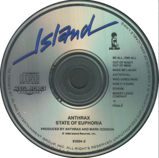 CD: Anthrax - State...(US press 1988!) – Usato da St-Cergue venduto da VeganWarrior 1