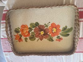 Vintage Plateau Rattan