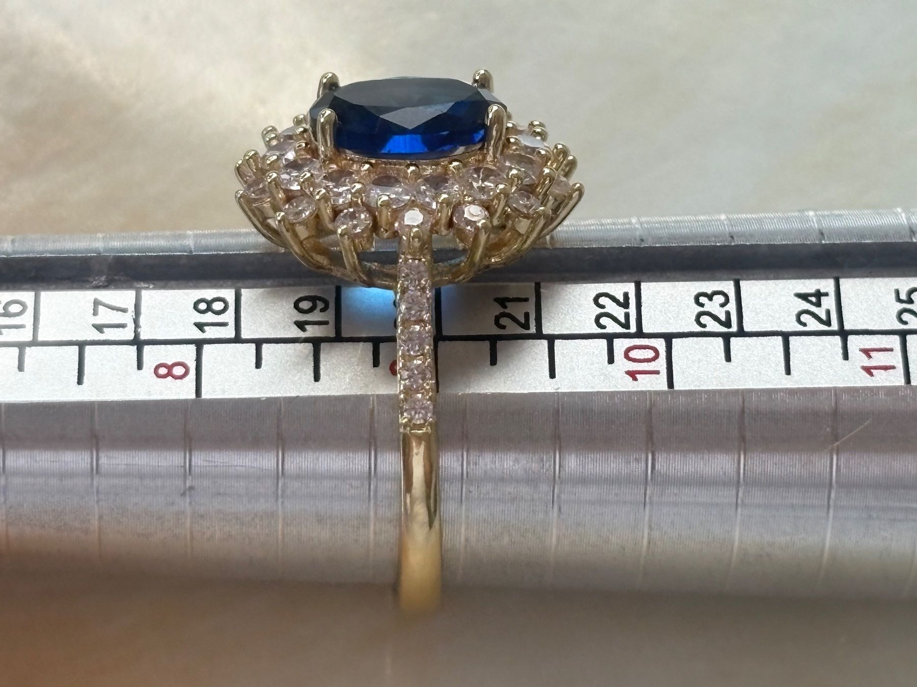 Anelli: Luxus Elegante Gr.19/9 Ring Farbe: Gold/blau – Nuovo (secondo la descrizione) da Biel-Bienne venduto da Roserosse13 6