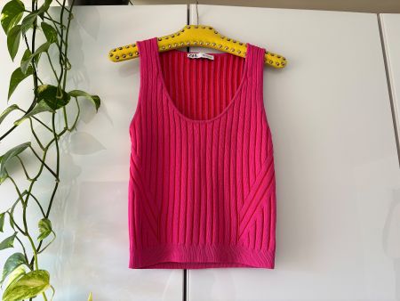 ZARA Top in kontrastierenden Rottönen Gr. M