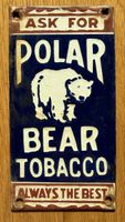Polar Bear Tobacco Emailschild / Emaille Schild
