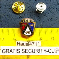 FORD AUTO LOGO 50er SCHMUCK-PIN ENAMEL GOLDIG SECURITY-CLIP