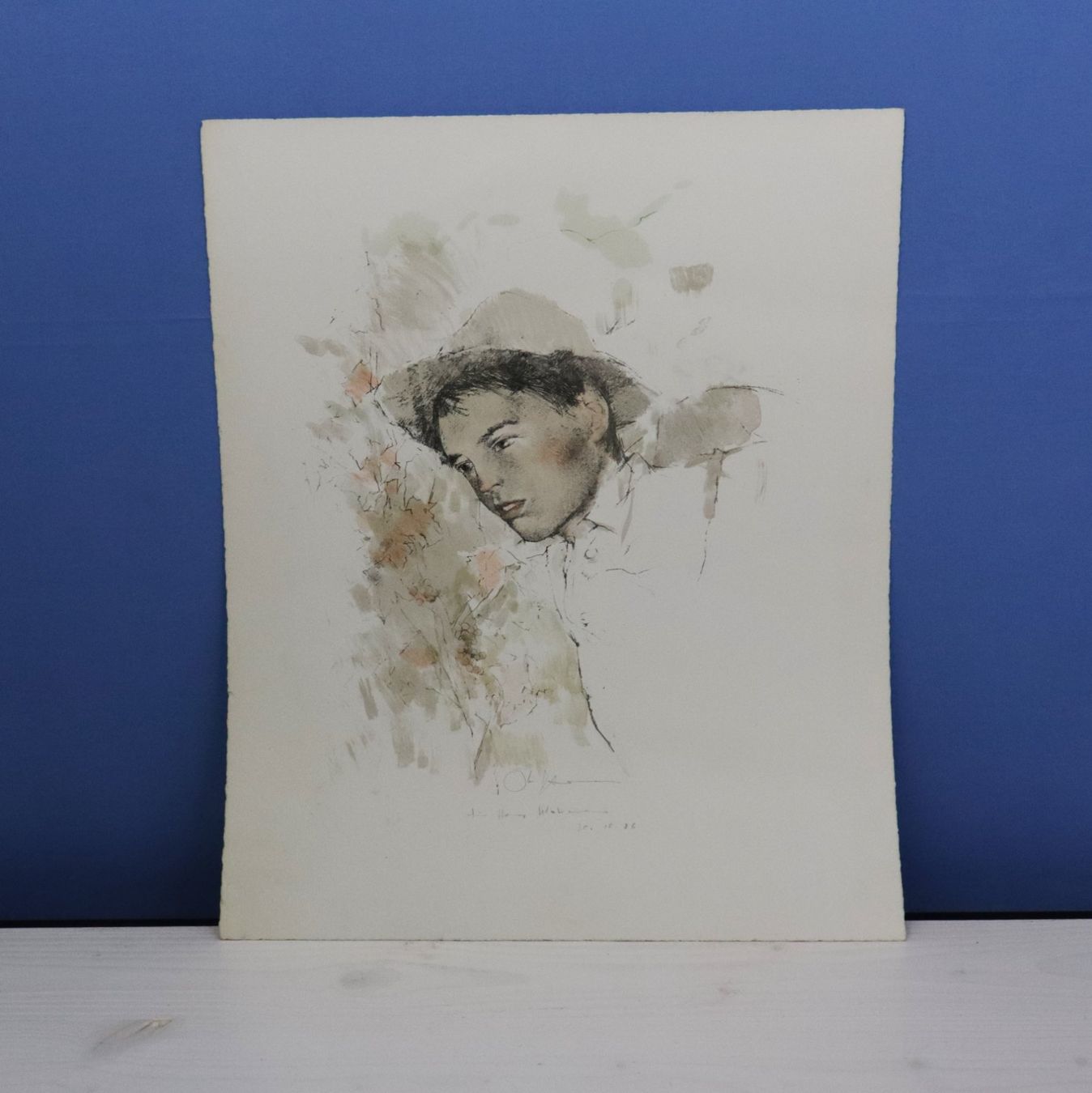 Grafica & Litografie: Otto Bachmann 1915-1996, Lithographie "Knabe", mit Widmung – Usato da Zug venduto da Kunst-Fundgrube 1