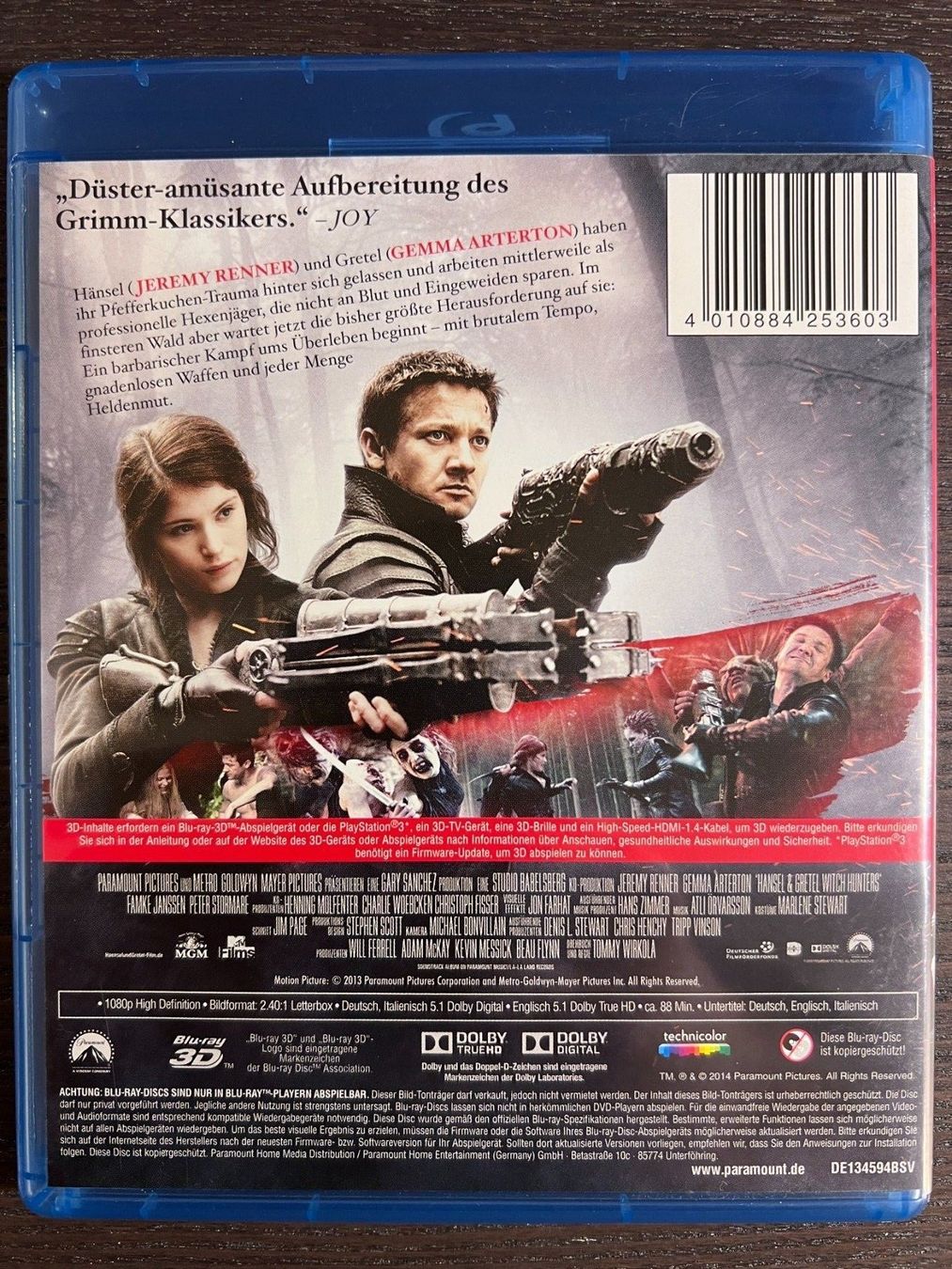Alle DVDs: Hänsel & Gretel Hexenjäger in 3D – Gebraucht aus Zürich von Blu-ray_ZH 1