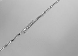 Elegantes pure 925er Silber Armband mit 7 Zirkoniasteine