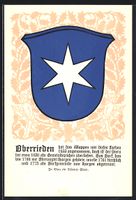 Oberrieden, Wappen auf Ilex-Ornamenten, 