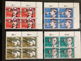 Schweiz 1977 Satz 4er-Block Flug-Pioniere gestempelt Basel