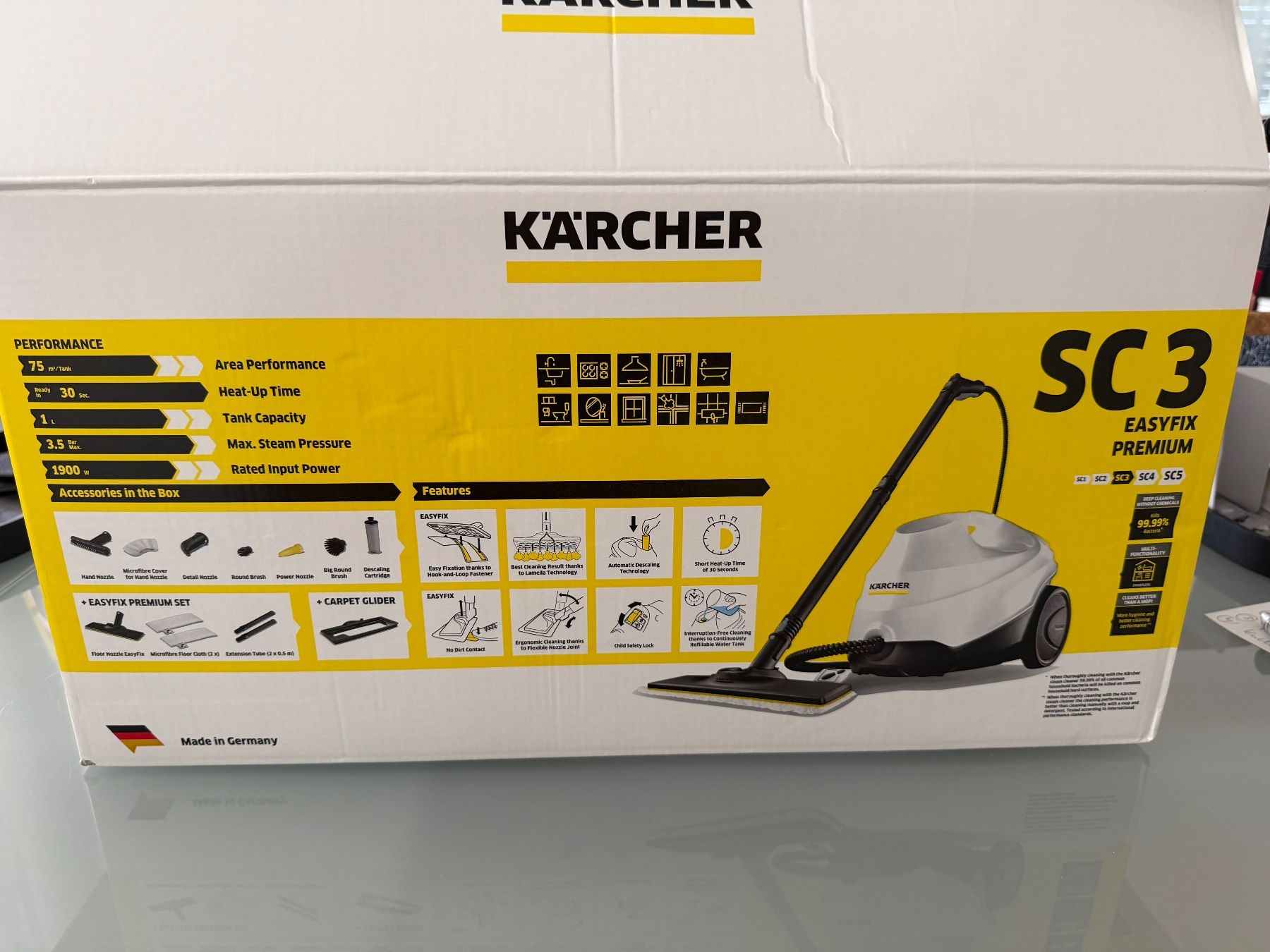 Kärcher Pulitori a vapore: Dampfreiniger Kärcher SC3 Easy Fix Premium weiss – Usato da Uster venduto da Harissa24 2