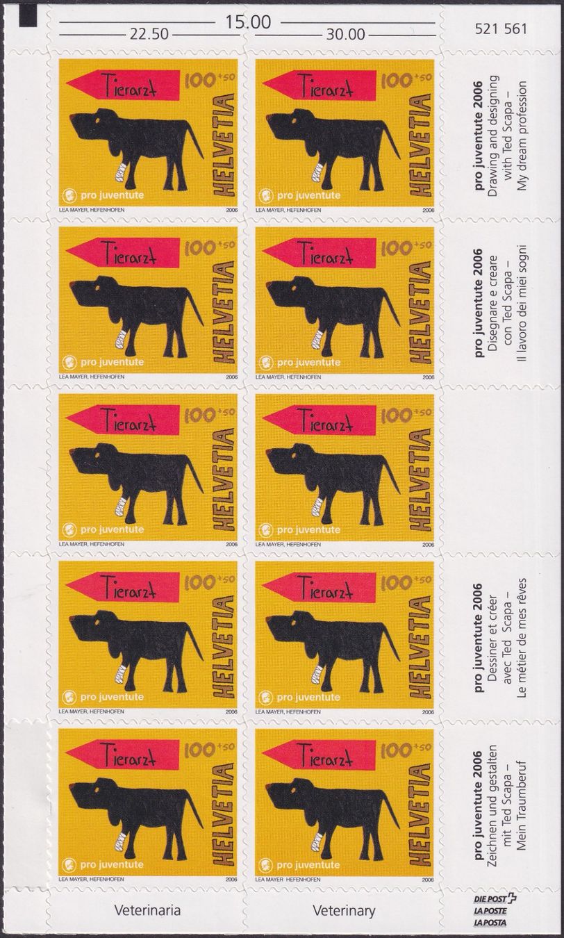 Tutti i francobolli: 2006, J383B, Halbbogen mit Rand postfrisch **, Kat: 130.- – Usato da Sursee venduto da Luzernerraute