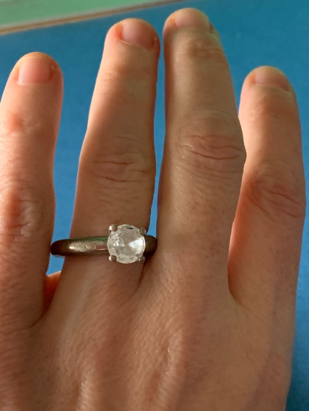 Anelli: Silberring white Stone Zarge (54/17) – Usato da Laufen venduto da Bellebellezza 1