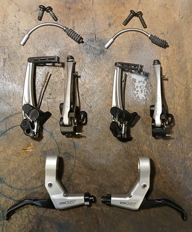 V-Bremse Komplett-Set Für Fahrrad - Inkl. Bremshebel & Werkzeug