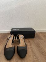 Dune London Slingback Pumps schwarz Gr. 39 mit Blockabsatz