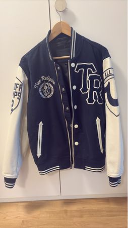 True Religion College Jacke blau weiss neuwertig