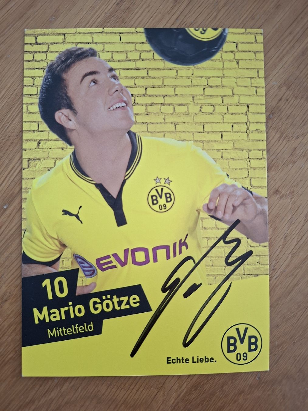 Autografi: Mario Götze Autogrammkarte Dortmund BVB – Usato da Thun venduto da wuschu