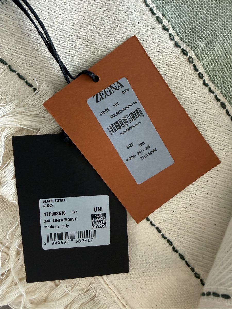 Serviettes de bain: Beach towel Zegna  – Neuf avec emballage d'origine à Montagnola par sar_g6nd 2