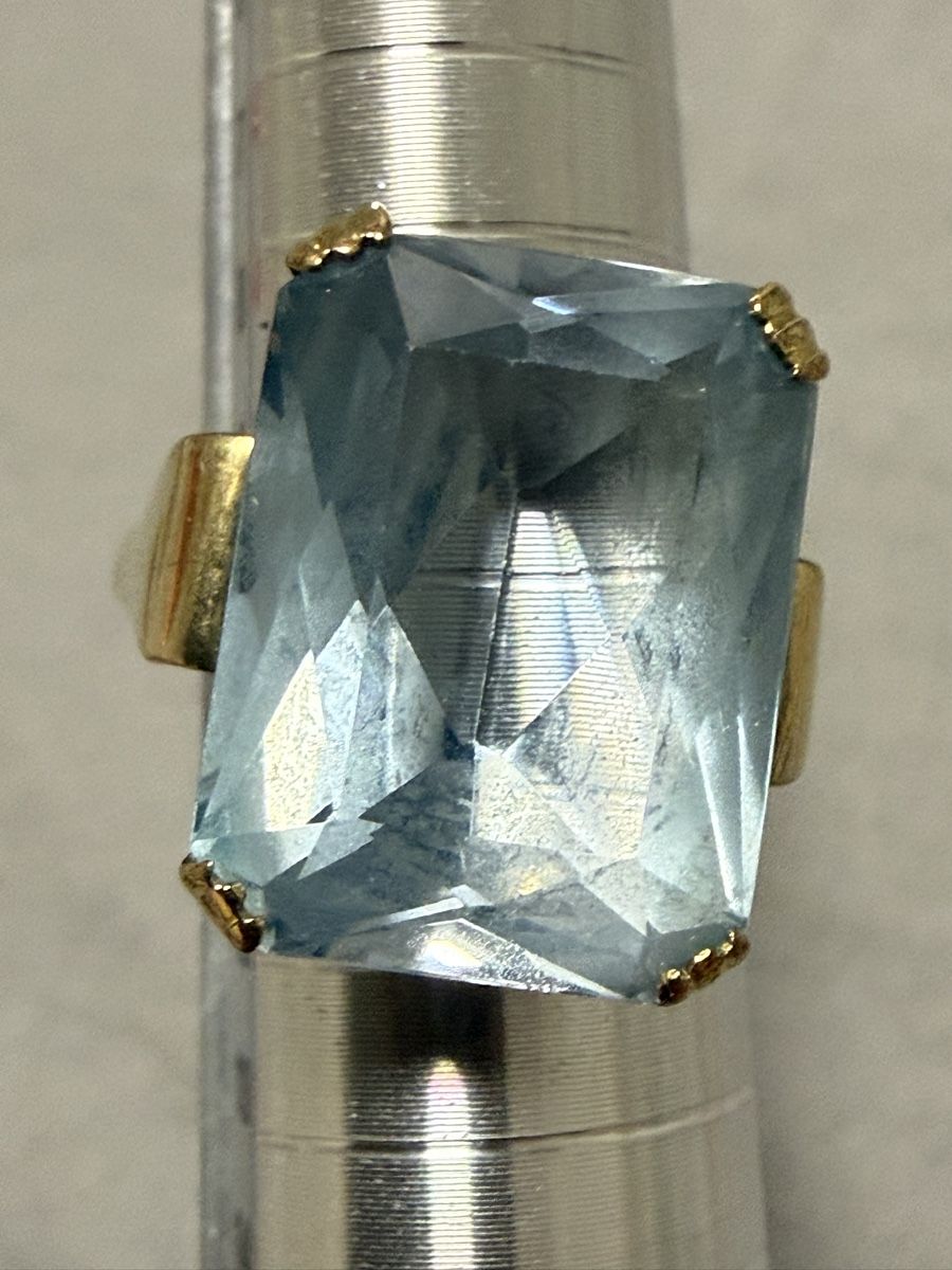 Ringe: Antiker Gold Ring mit Aquamarin – Gebraucht aus Oberhof von RealStone 1