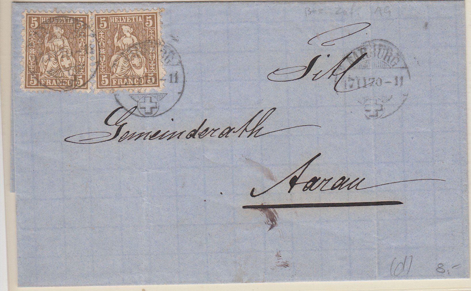 Alle Briefmarken: Brief Schweiz Mit Marke Sitzende 1870 – Gebraucht aus Herrliberg von Lfrifda