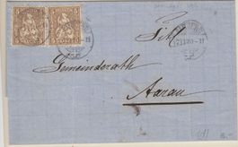Brief Schweiz Mit Marke Sitzende 1870