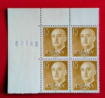 SPANIEN GENERAL FRANC. FRANCO VIERERBLOCK 1955** POSTFRISCH