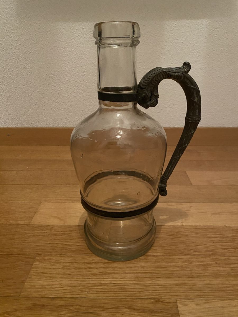 Bottiglie: Glas Karaffe mit Zinngriff – Usato da Luzern venduto da Willimaus