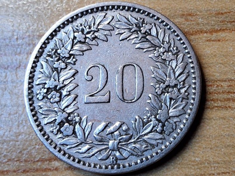 Alle Münzen: 20 Rappen 1883 - sehr schön! – Gebraucht aus Münchenstein von purbach1 9
