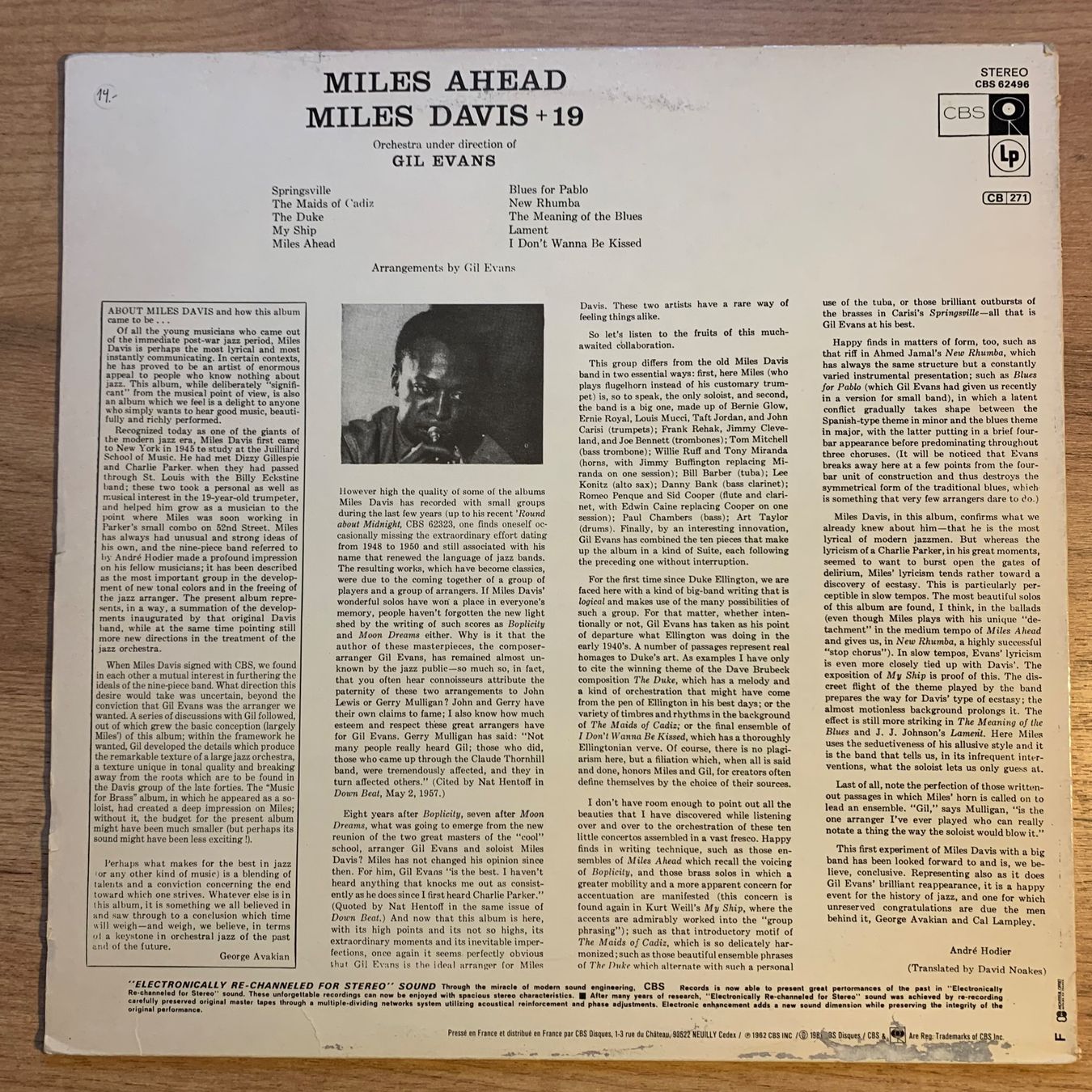 Dischi in vinile: MILES DAVIS - MILES AHEAD...RE FR 1981...VG+/VG+ – Usato da Gals venduto da Diskopatshop 1