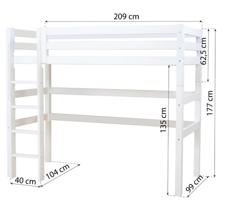 Pfister Letti: Hoppekids Hochbett mit integriertem Schreibtisch – Usato da Puidoux venduto da Pelerin21 9
