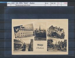 1952 AK, BRD, "Bühl - Baden", gelaufen