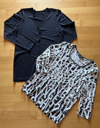 Bonita T-Shirt mit passender schwarzer Jacke Grösse M