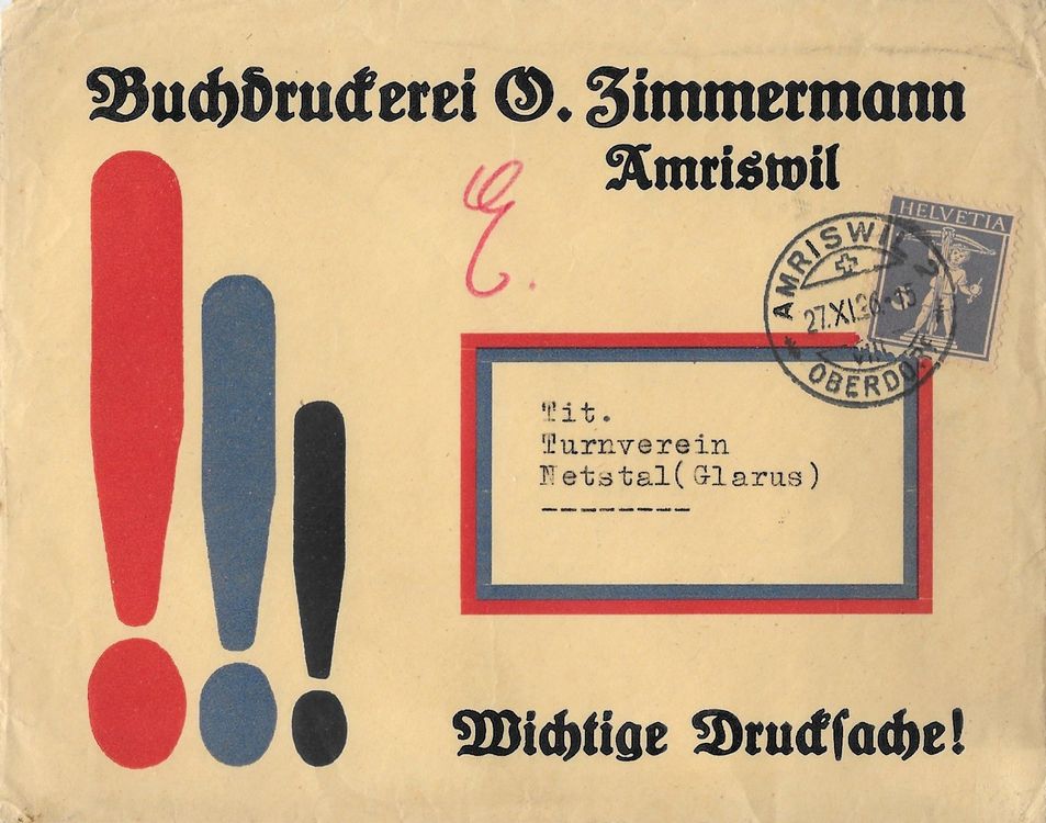 Brief (Wichtige Drucksache 1926) | Kaufen Auf Ricardo