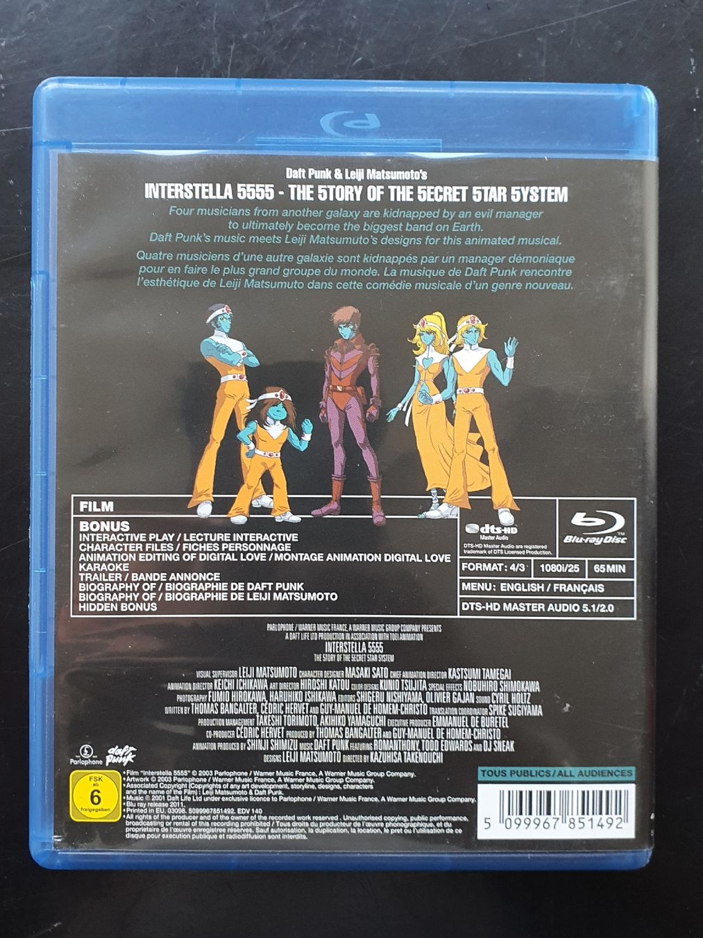 Tutti i DVDs: Interstella 5555 Blu-ray Animated Movie Daft Punk – Usato da Zürich venduto da TimZurich1 1