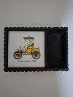 Winton Car 1898 Aschenbecher Gusseisen & Keramik Vintage
