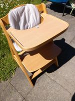Kinderstuhl Hauck Holz mit Auflage gut erhalten