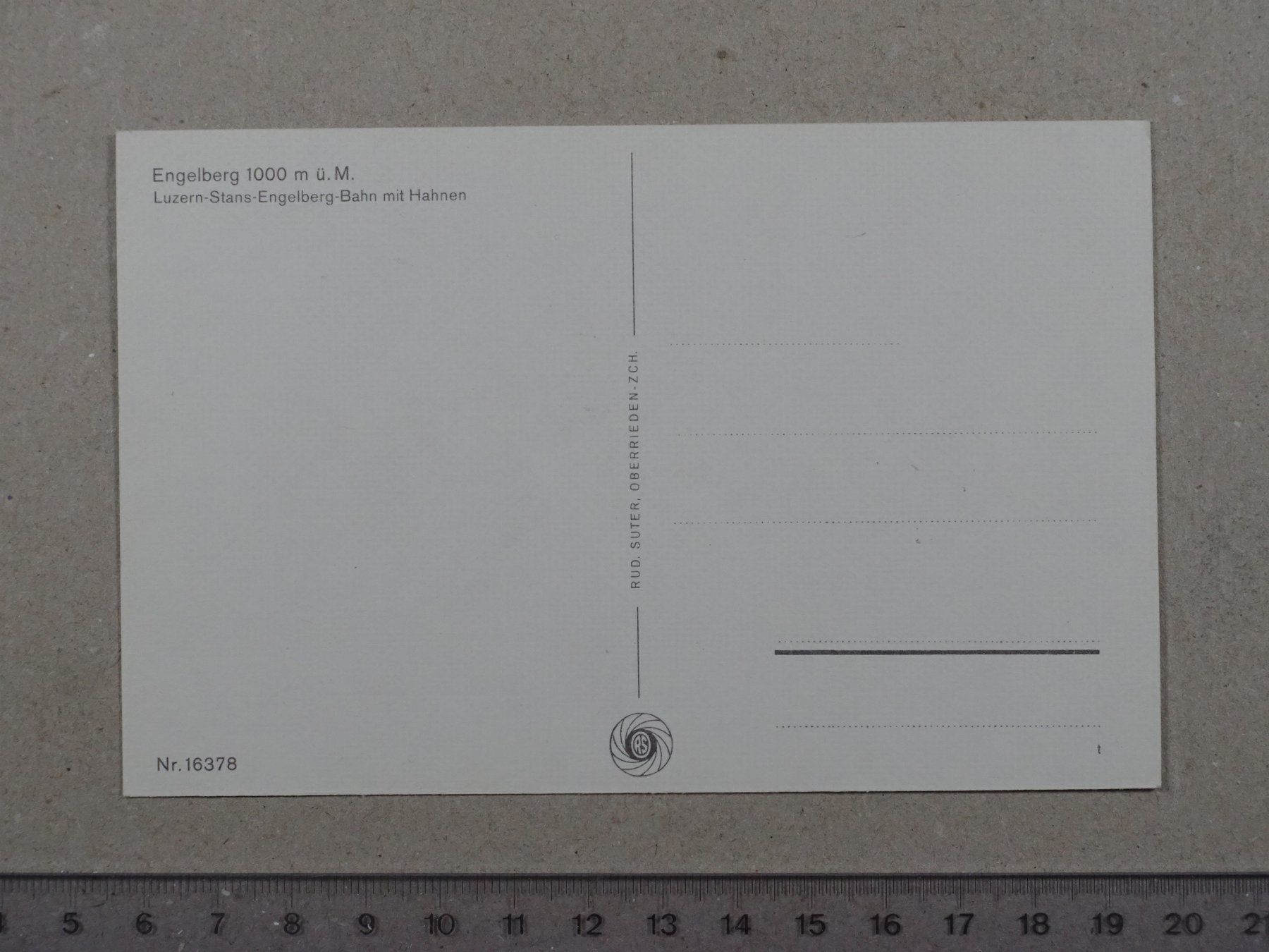 Cartoline postali: Engelberg, Luzern - Stans - Engelberg - Bahn, Hahnen – Usato da Lenzburg venduto da fh1 1