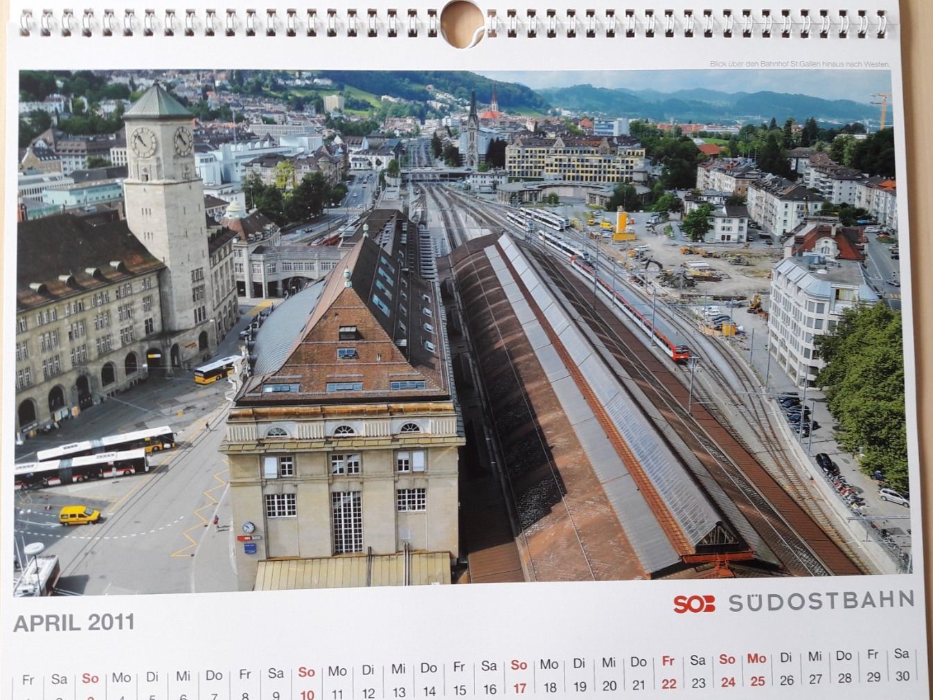 Calendari: Calendrier SOB (Südost-Bahn) de 2011 – Nuovo e nell'imballaggio originale da Buttes venduto da Cafe2005 3